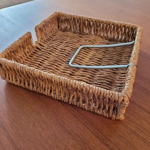 Napkin Holder Windproof for Outdoor Patio or Balcony in Wicker